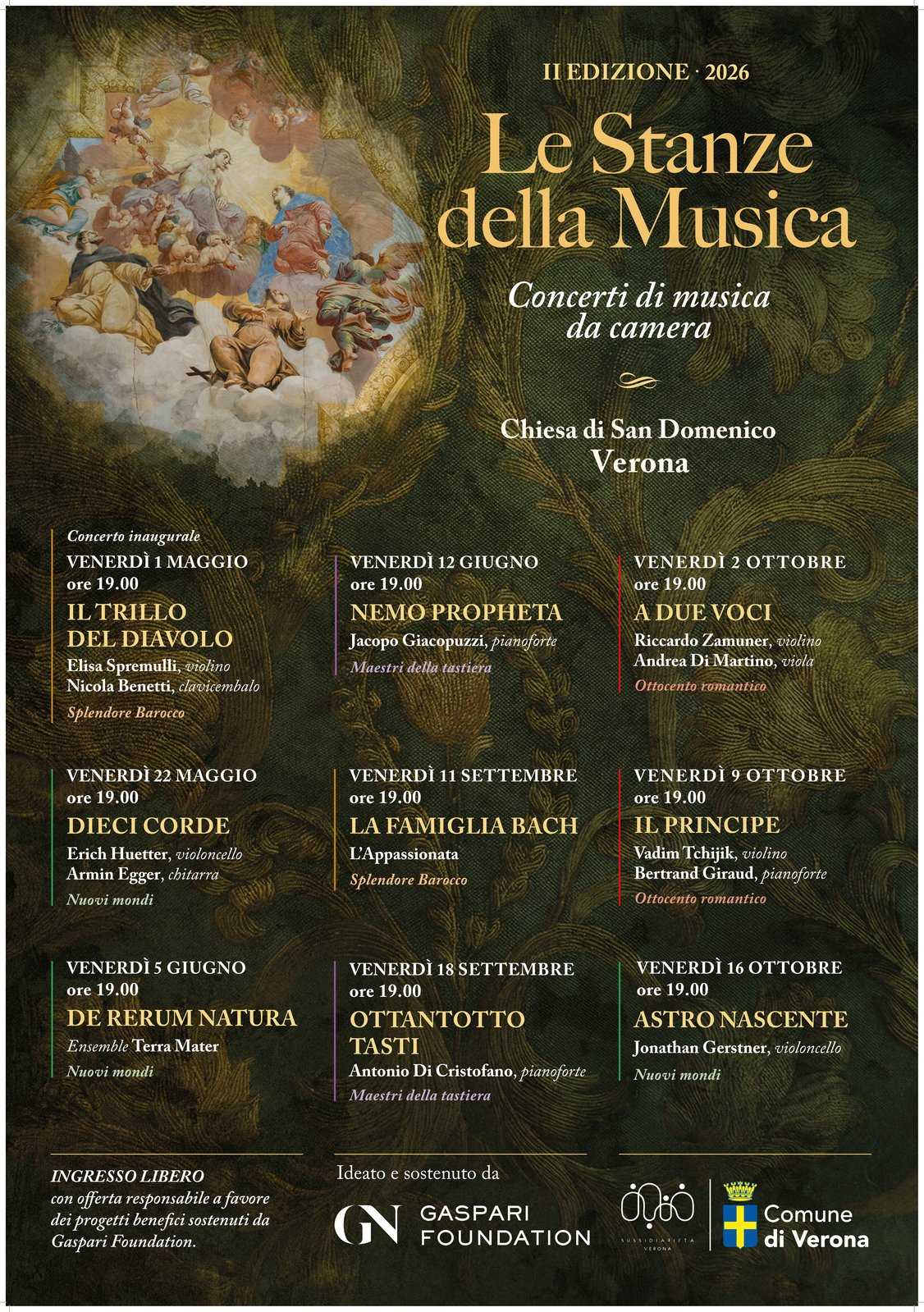 Locandina ufficiale Le Stanze della Musica II edizione 2026